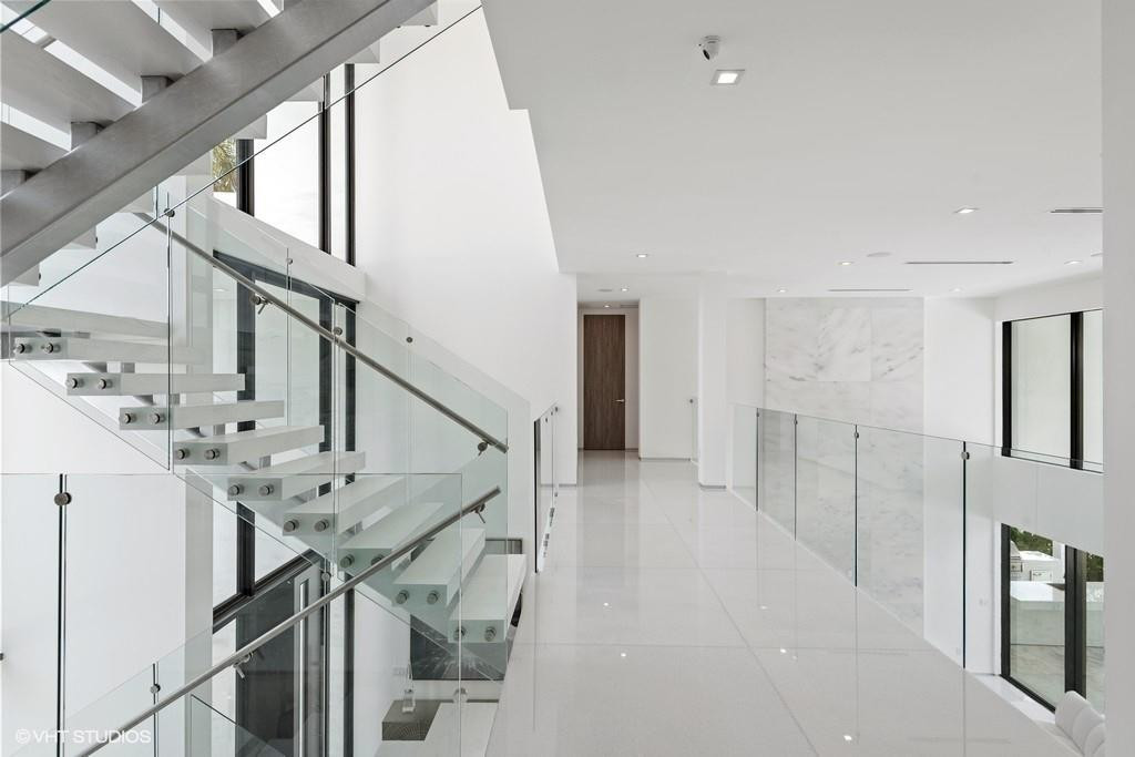 2nd floor hallway - floating staircase