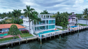 Back elevation and Intracoastal in background