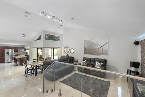 Wide-open floorplan with 14' soaring ceilings.