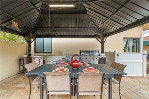 Friends will love hanging out under the pergola.
