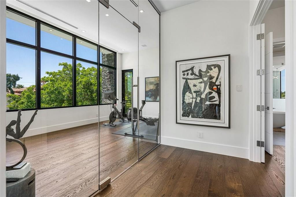 Gym with full window