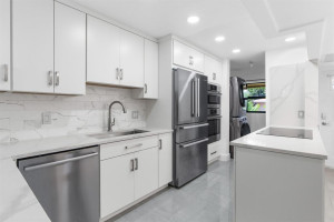 Newly remodeled kitchen with Induction cooktop. Boil water in a minute! New porcelain tile floors.