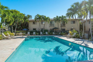 Fenced in pool area for Middle River Homes
