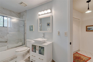 Newly renovated Guest Bathrooms Porcelain Tile, Vessel sink Newly renovated Guest Bathrooms Porcelain Tile, Vessel sink