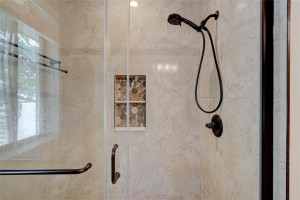 New Shower w/ Porcelain tile - Glass Enclosure New Shower w/ Porcelain tile - Glass Enclosure