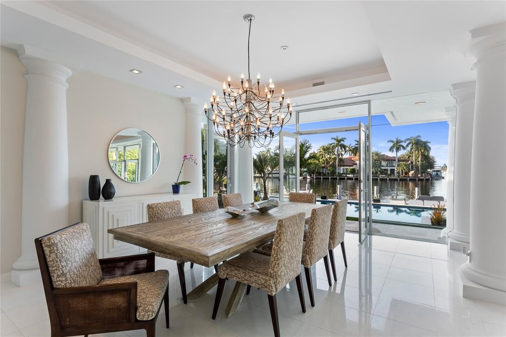 Formal dining room off family room.