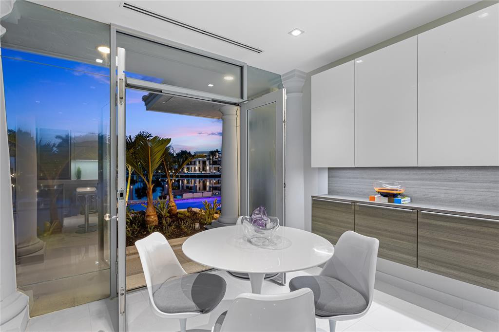 Eat in kitchen with access to the backyard.