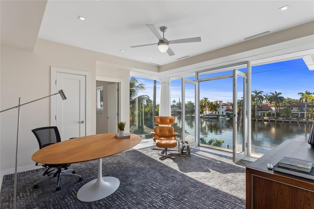 Upstairs office/bedroom with views of the water.