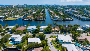 Aerial of front yard. Drone is facing South.