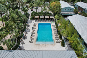 Heated pool and cabanas at Sea Ranch Lakes Beach Club