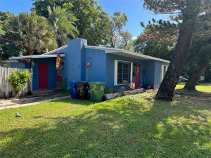 Side driveway to kitchen, utility room and private fenced in patio.