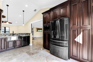 Upgraded lighting on snack counter & pantry for storage