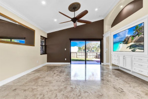 Photo for 9975 SW 59th Court, Cooper City, FL 33328 - Listing #FX-10426005 With Impact sliders leading to the pavered backyard & park
