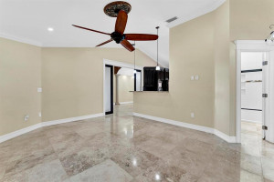 Overlooking the kitchen with upgraded fan