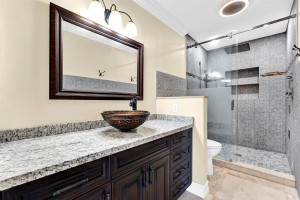 Photo for 9975 SW 59th Court, Cooper City, FL 33328 - Listing #FX-10426005 Renovated w/ modern sink, granite, lighting, USB exhaust fan w/ lighting and wifi