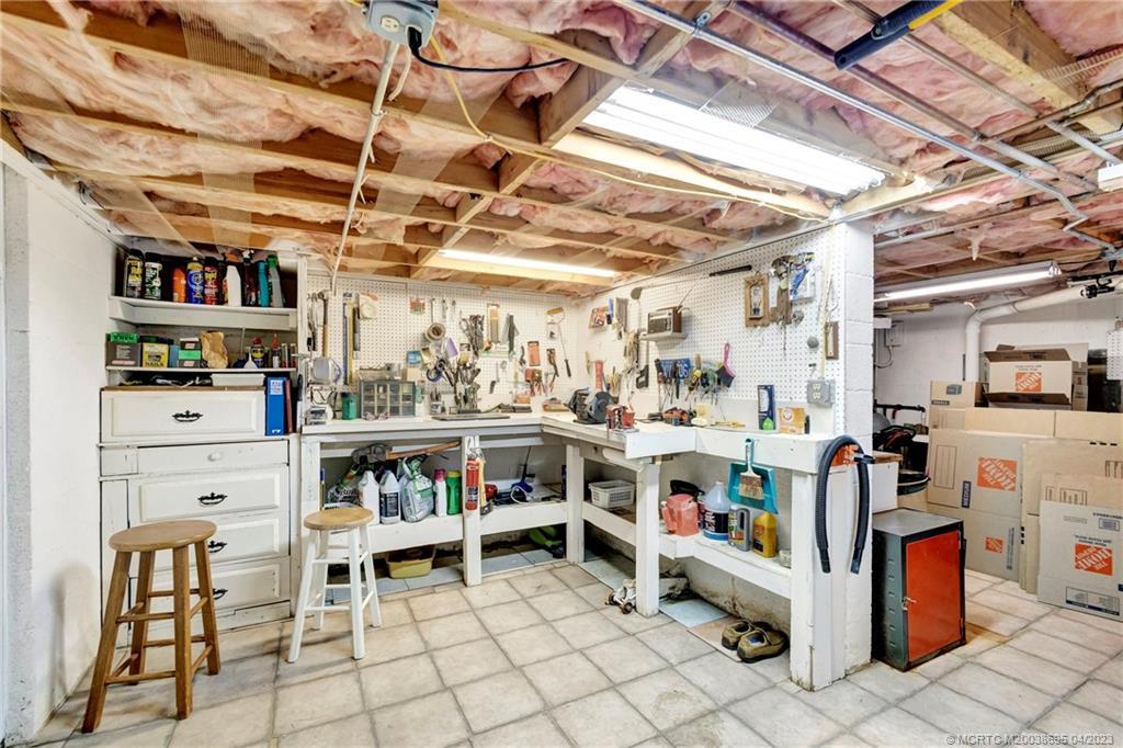 Basement under air/golf cart storage