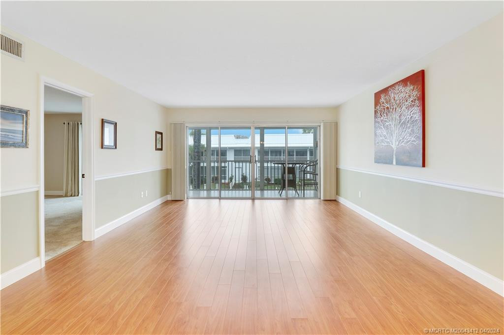 Open plan for living and dining