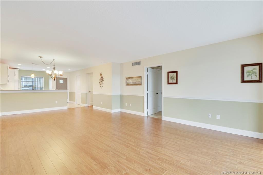 Easy access to living, dining and kitchen
