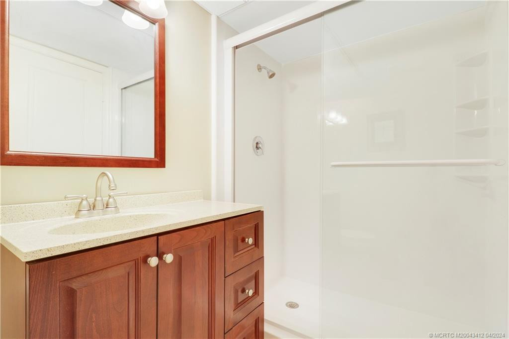Guest bath updated with walk-in shower