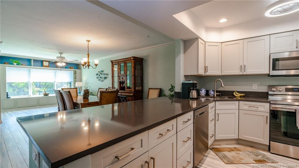 Beautiful new open kitchen with canal view