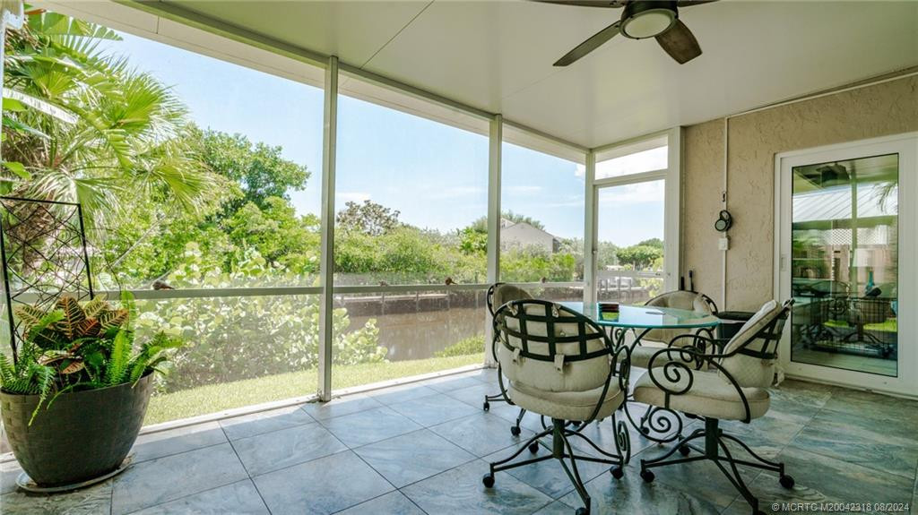 Screen patio off living room
