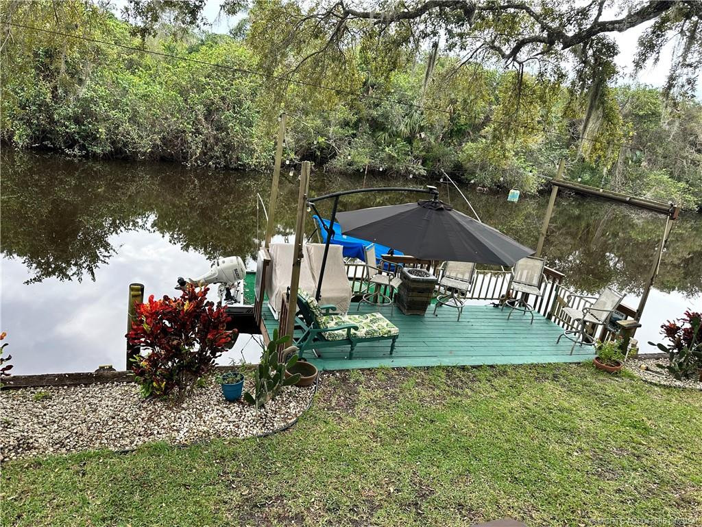 View from back of home(river, dock & preserve)