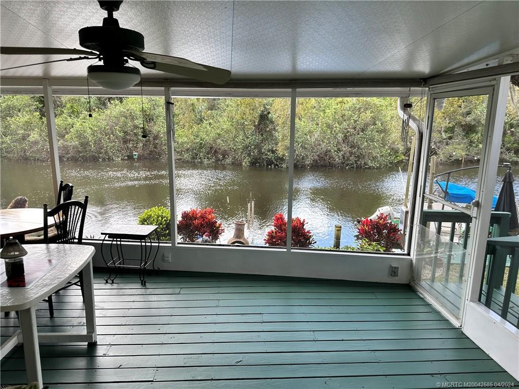 View of river & preserve from screened porch