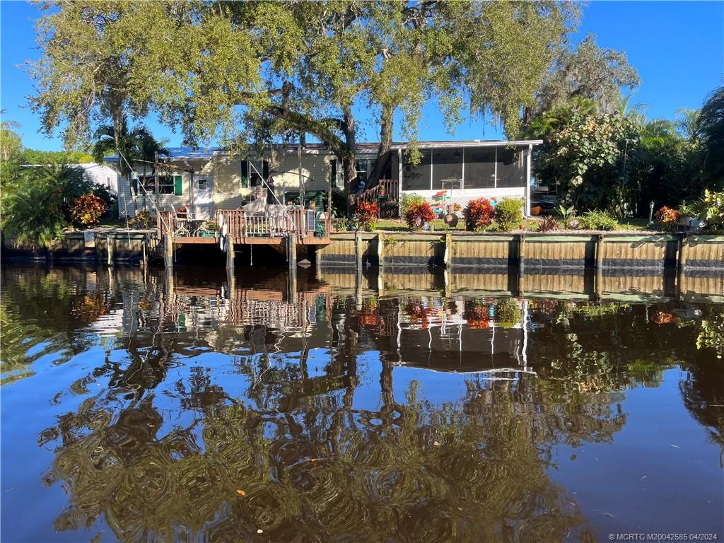View of dock & home from river