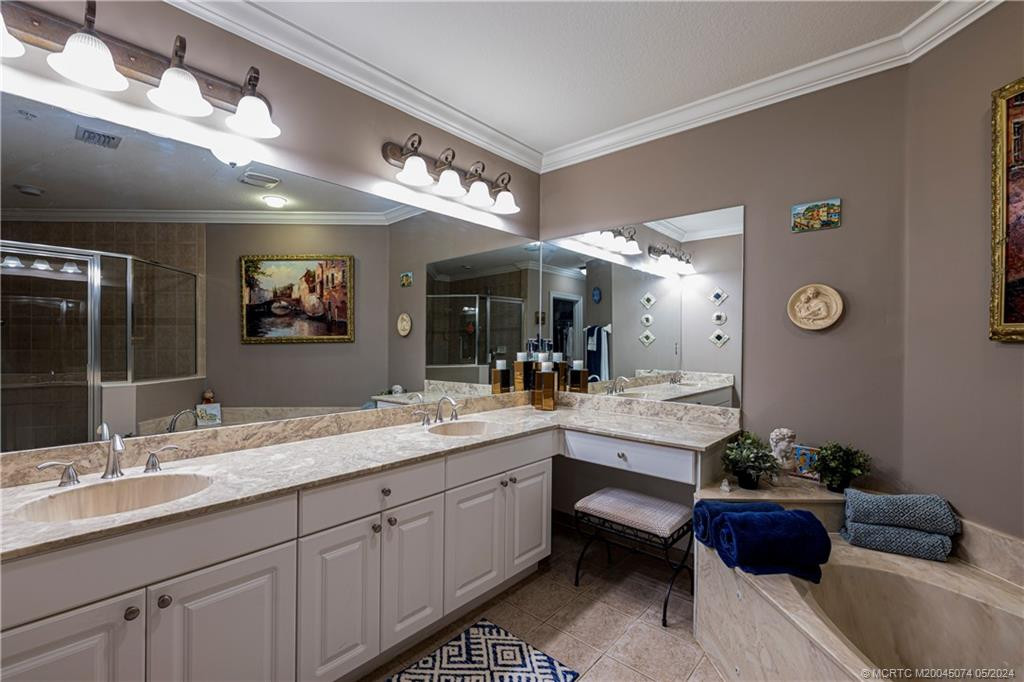 Master Bath with dual sinks