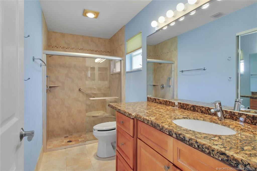 updated master bathroom