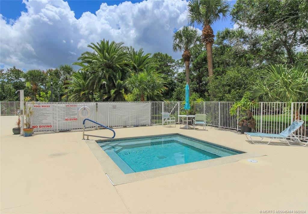 secured community hot tub