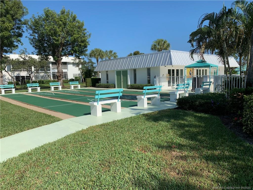 Shuffleboard court Club House area