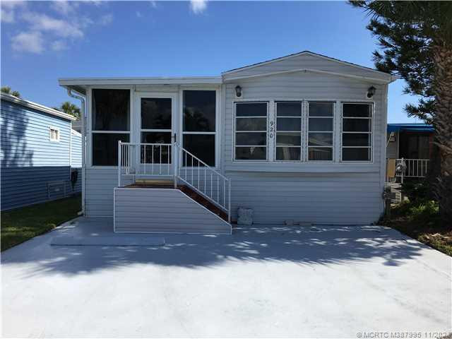 Exterior Front. Nice large park model with over 800 sq. ft. of living space.