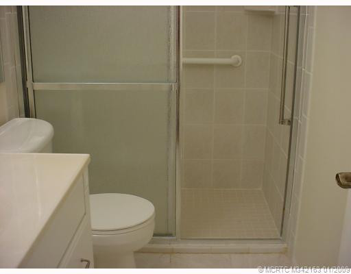 Master Bath/Spa. Newly tiled shower in master bath, plus new commode & vanity.