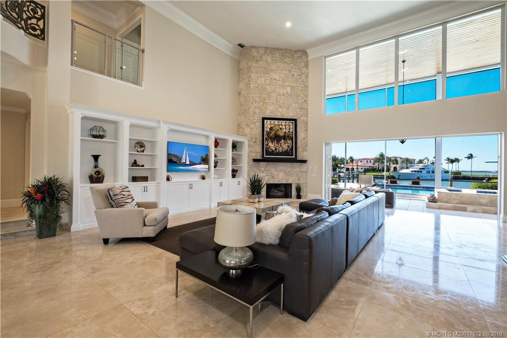 Greatroom with custom built TV/Media center