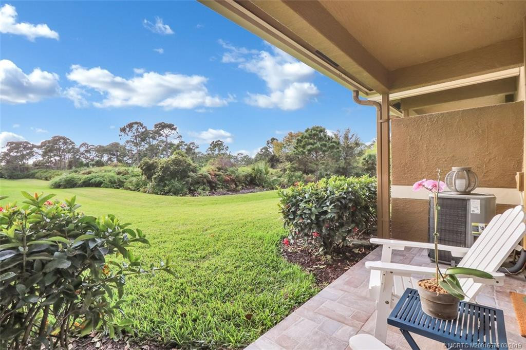 Covered patio overlooking preserve