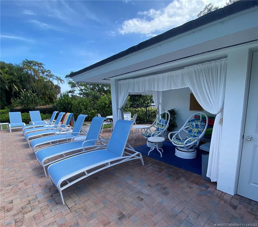 Poolside covered area