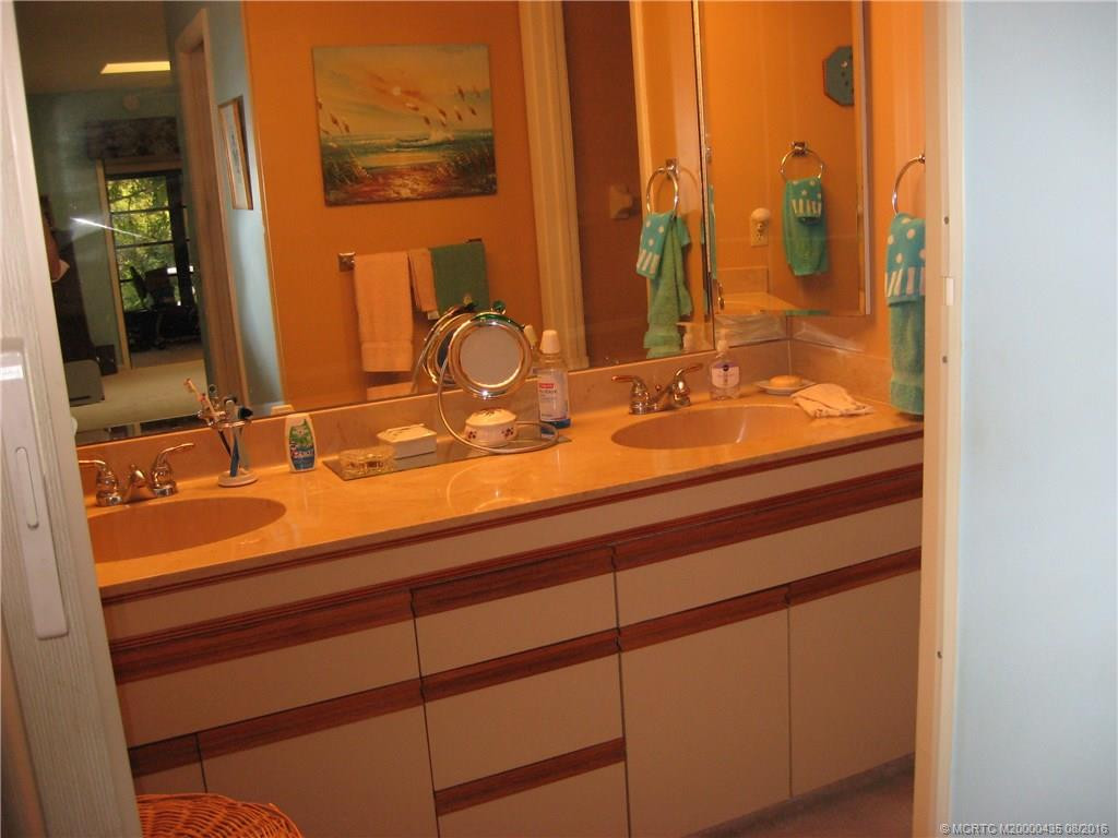 Master Bath with raised cabinets