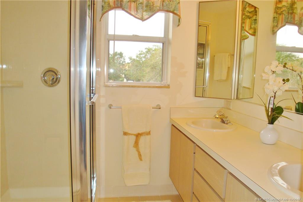 Master Bathroom with dual sinks & upgraded new shower.
