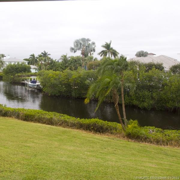 Rear private canal view.