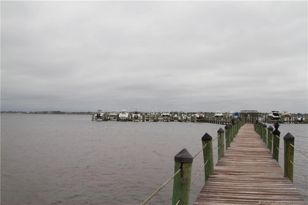 Community dock and boat slips for sale or lease.