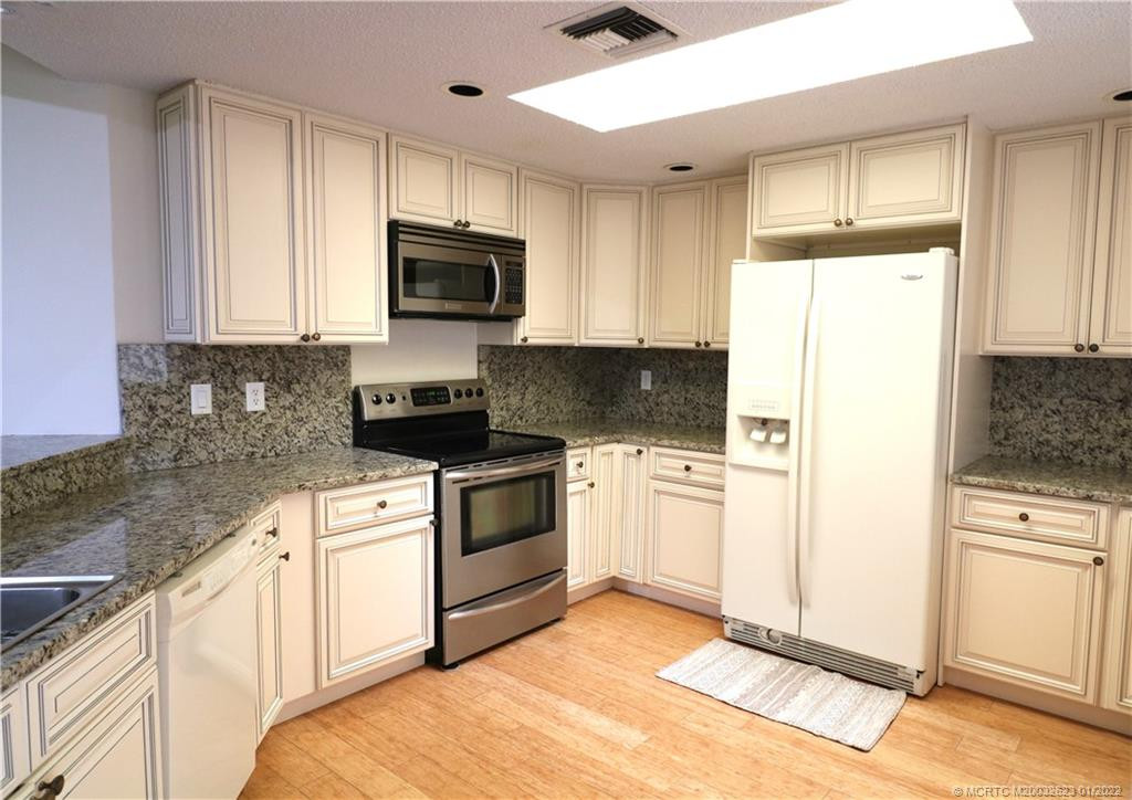 Upgraded kitchen open to living area