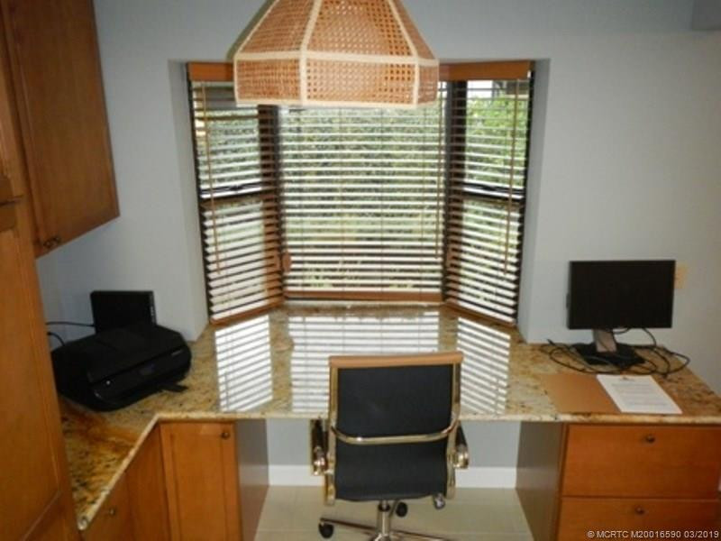 office space with bay window