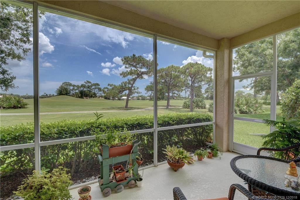 Golf course view from private screened lanai