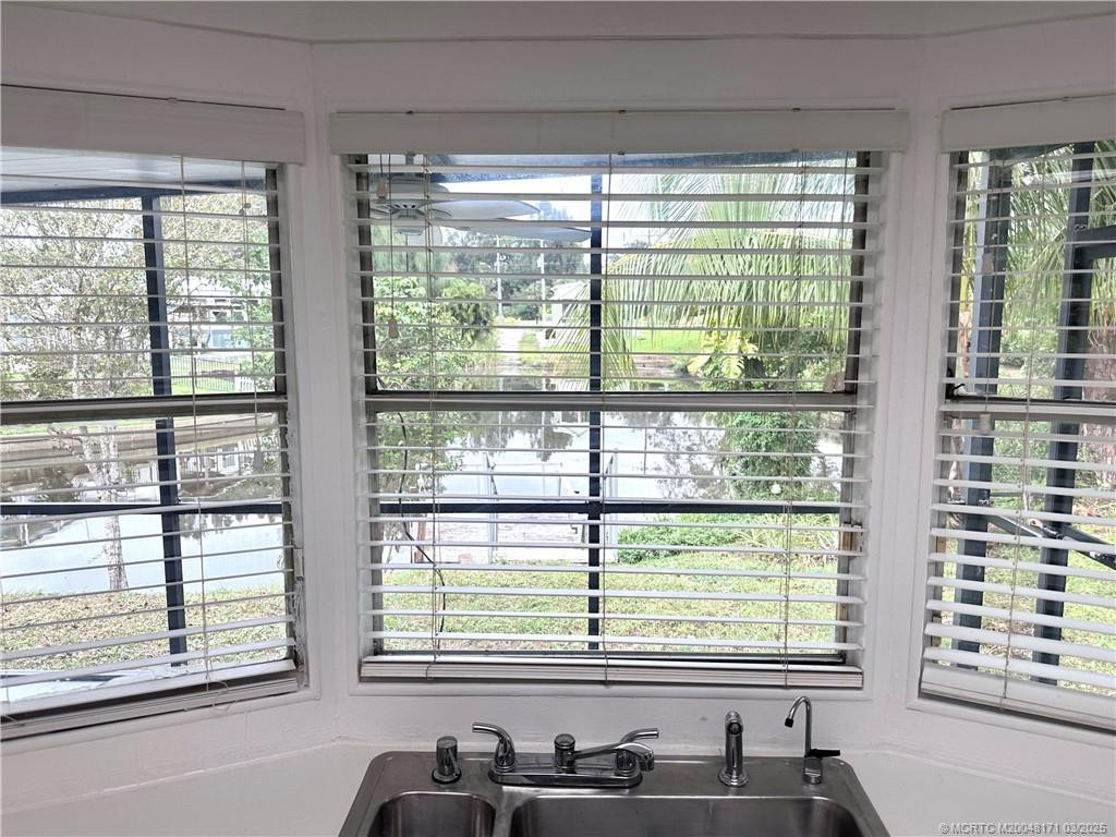 Panoramic water view from kitchen