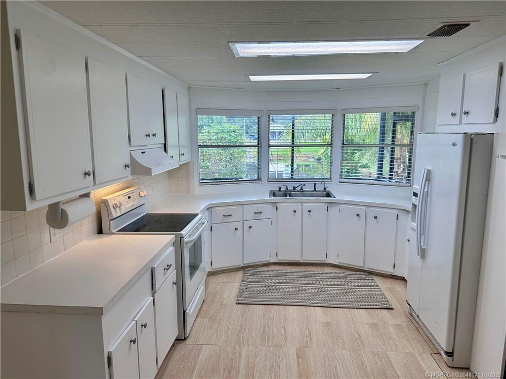 Kitchen with water view