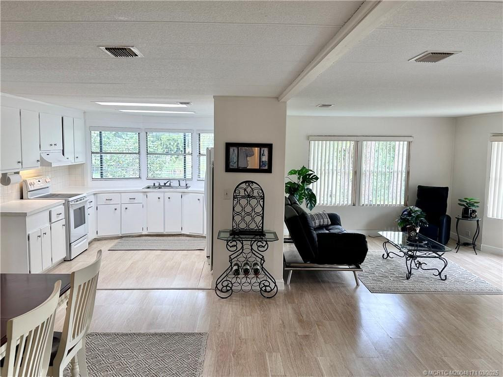 Kitchen & Living Room from Dining Area