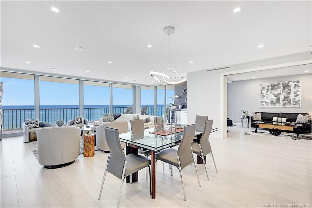 Porcelain plank style floors throughout