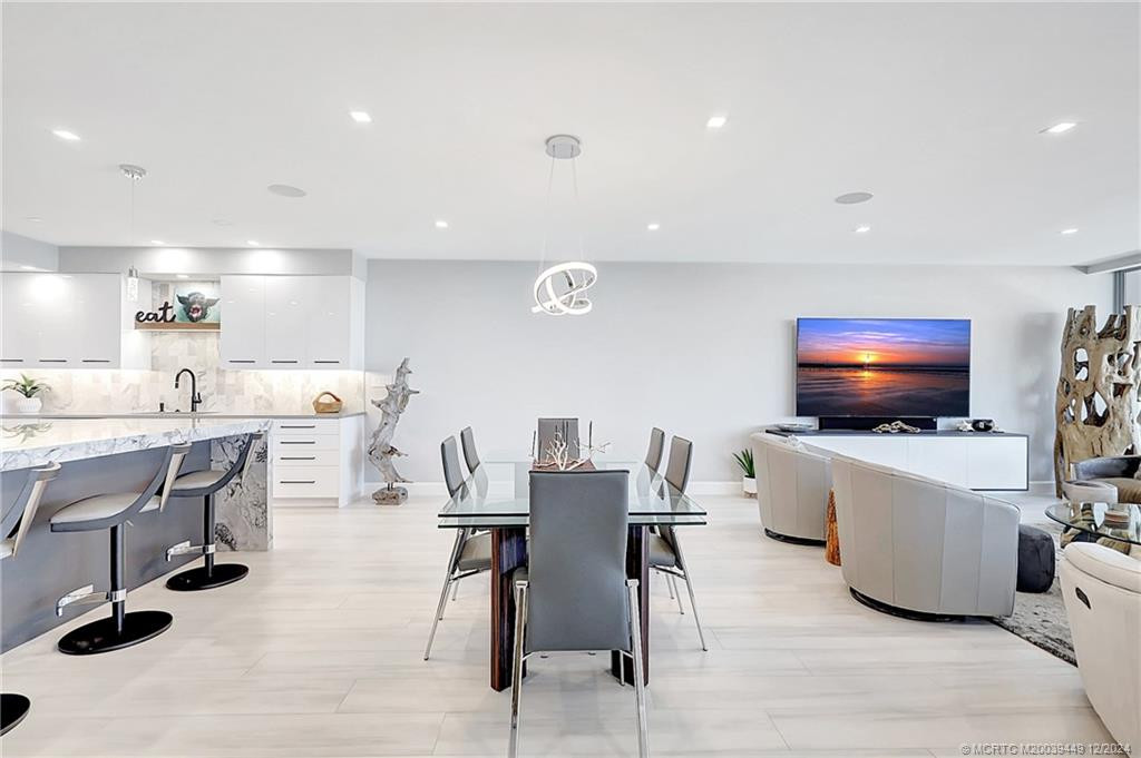 Spacious dining area