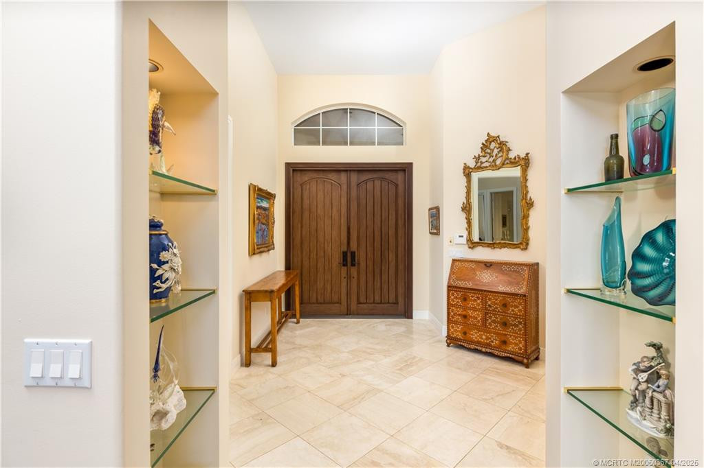 Looking to front door from inside